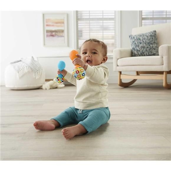 NEW - Fisher-Price Newborn Toys Maracas, Set of 2 Soft Musical Instruments - Picture 2 of 6